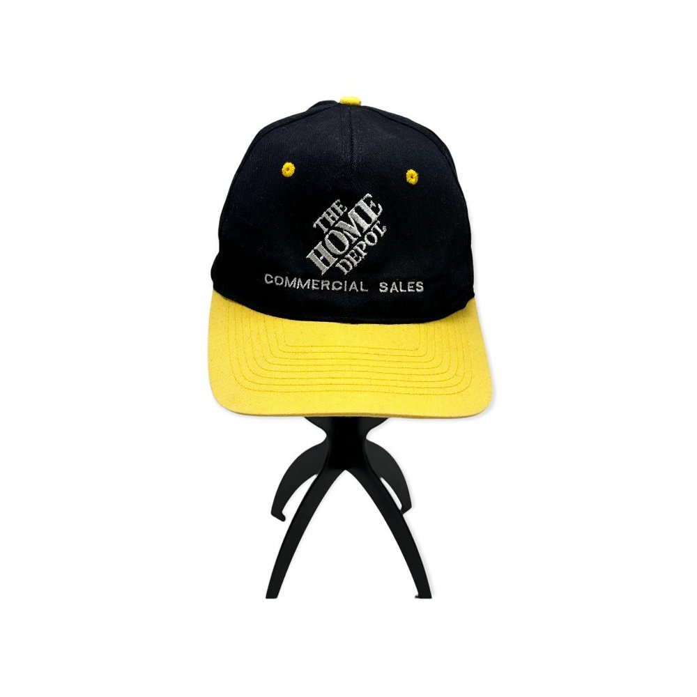 Home Depot Commercial Sales Balck and Yellow Snapback Cap One Size - Preowned